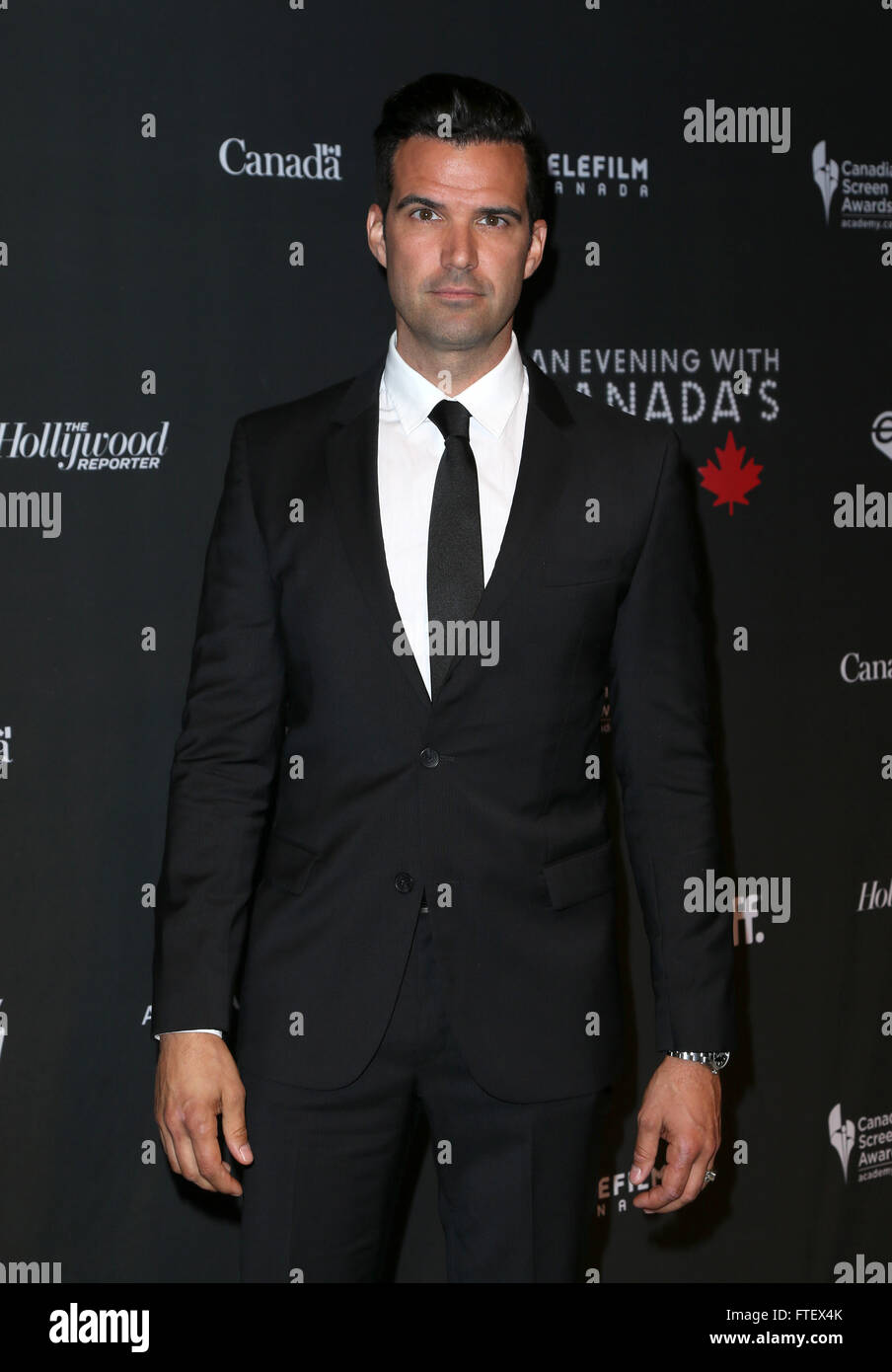 3rd Annual 'An Evening With Canada's Stars' - Arrivals  Featuring: Benjamin Ayres Where: Beverly Hills, California, United States When: 25 Feb 2016 Stock Photo