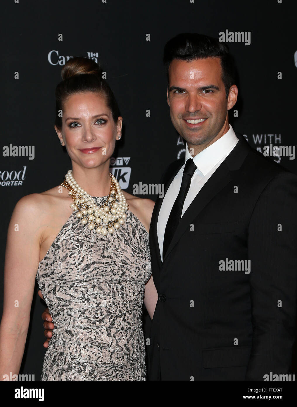 3rd Annual 'An Evening With Canada's Stars' - Arrivals  Featuring: Benjamin Ayres, Wife Where: Beverly Hills, California, United States When: 25 Feb 2016 Stock Photo