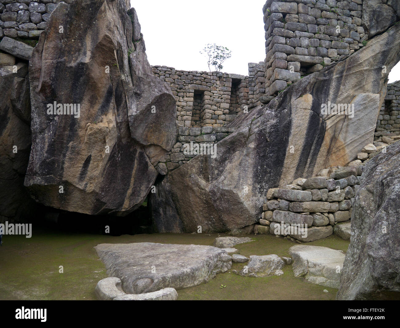 Temple of the Condor Machu Picchu Peru Stock Photo - Alamy