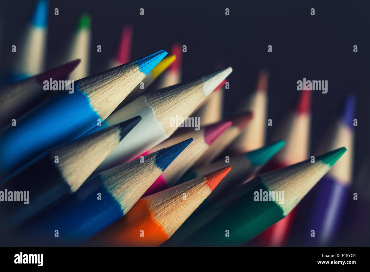 Colored pencils in various angles Stock Photo Alamy
