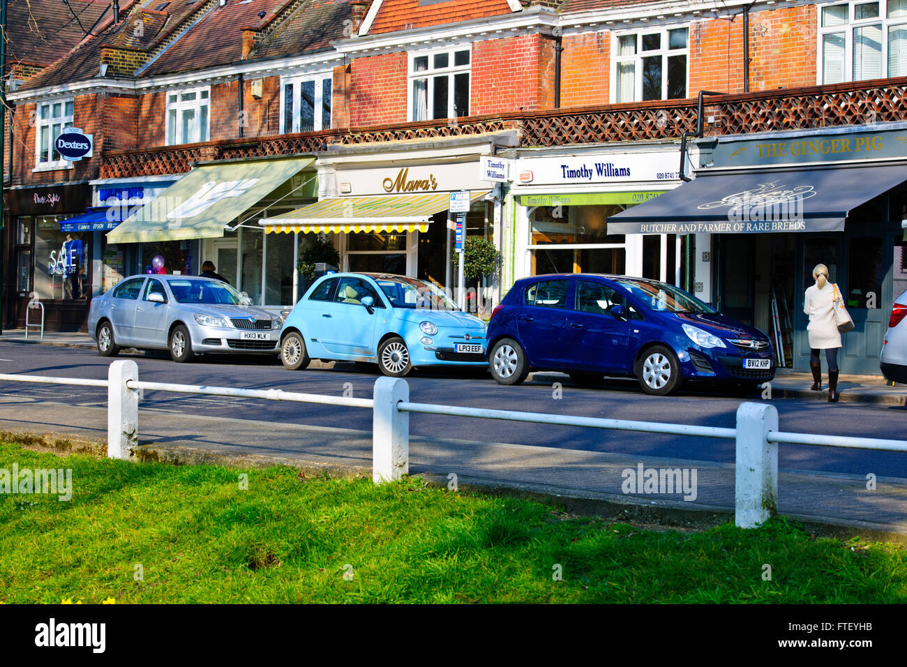 Barnes Village Food Cafes Shops Estate Agents Barnes Stock Photo