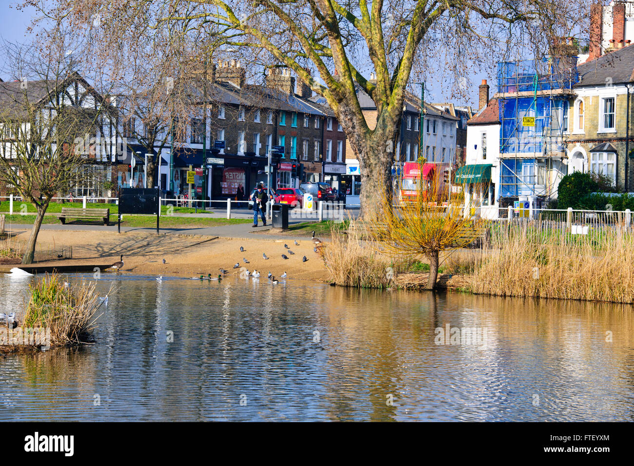 Barnes Village Food Cafes Shops Estate Agents Barnes Stock Photo