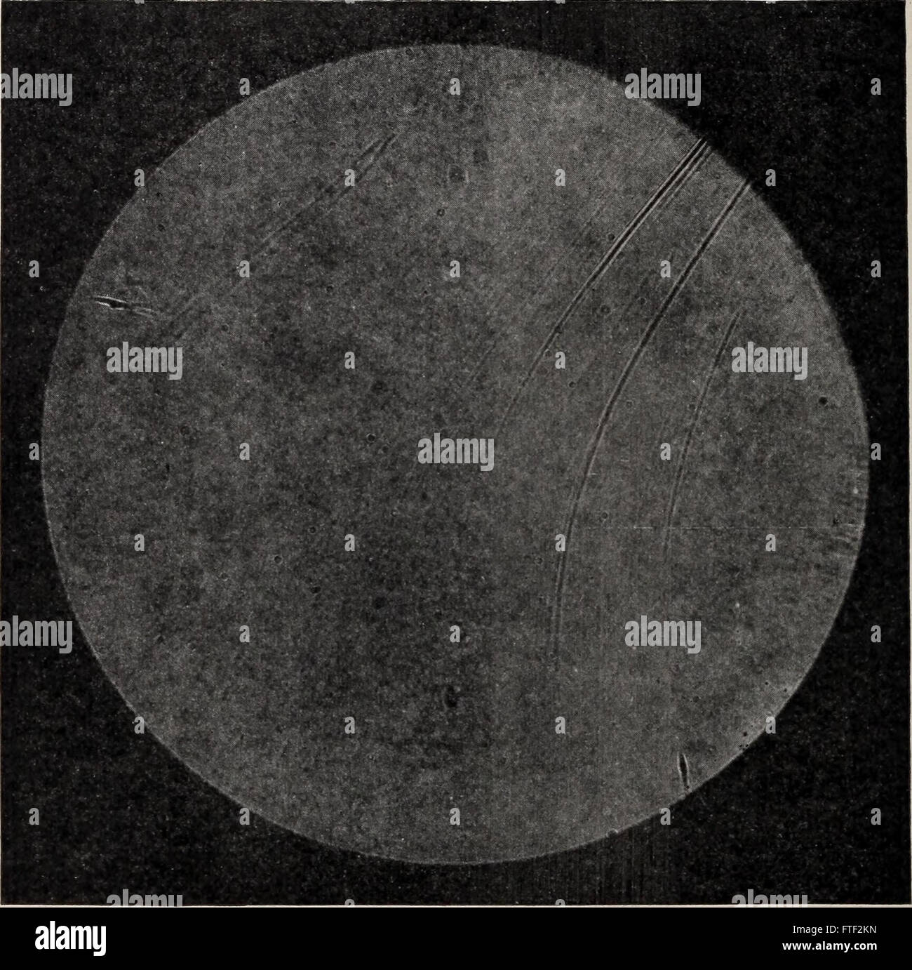 A 1920 study on the characteristics of striae in optical glass, addressing the impact of these imperfections on optical performance and quality, with a focus on material science and optical engineering. Stock Photo