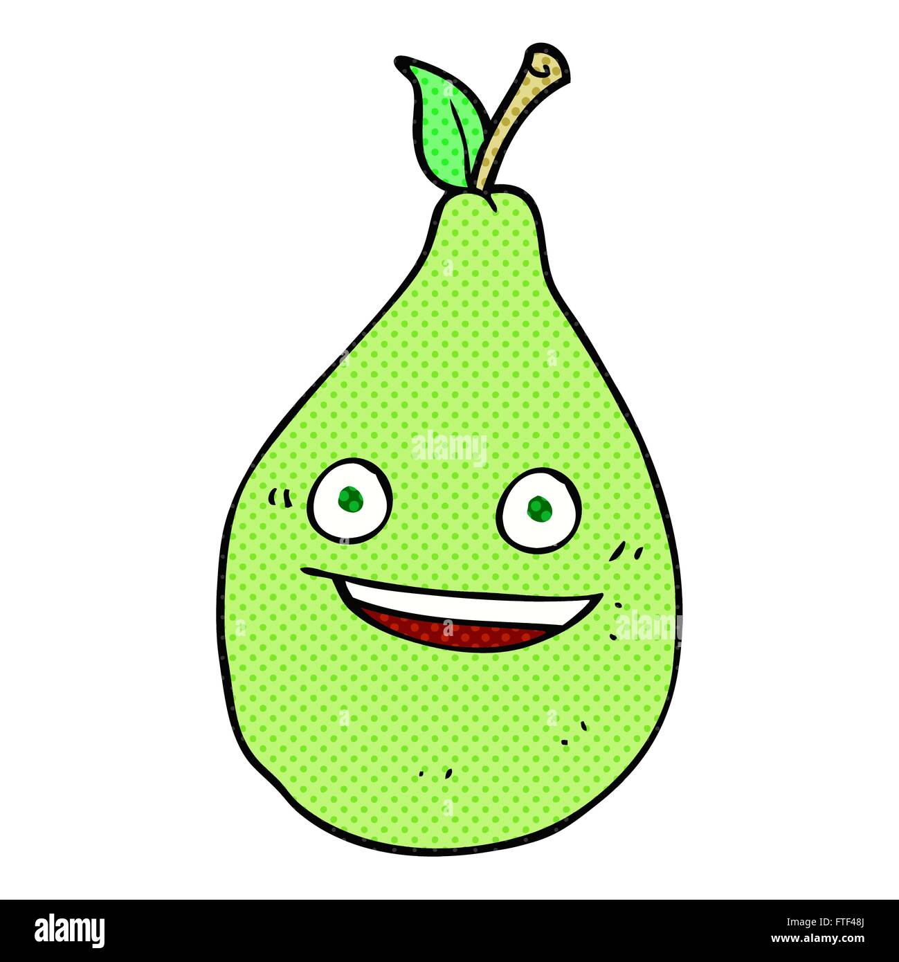 freehand drawn comic book style cartoon pear Stock Vector Image & Art ...