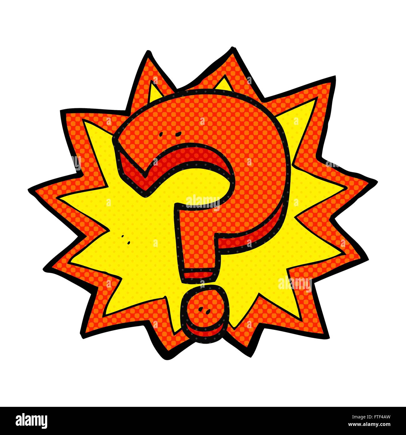 Freehand Drawn Comic Book Style Cartoon Question Mark Stock Vector Image And Art Alamy