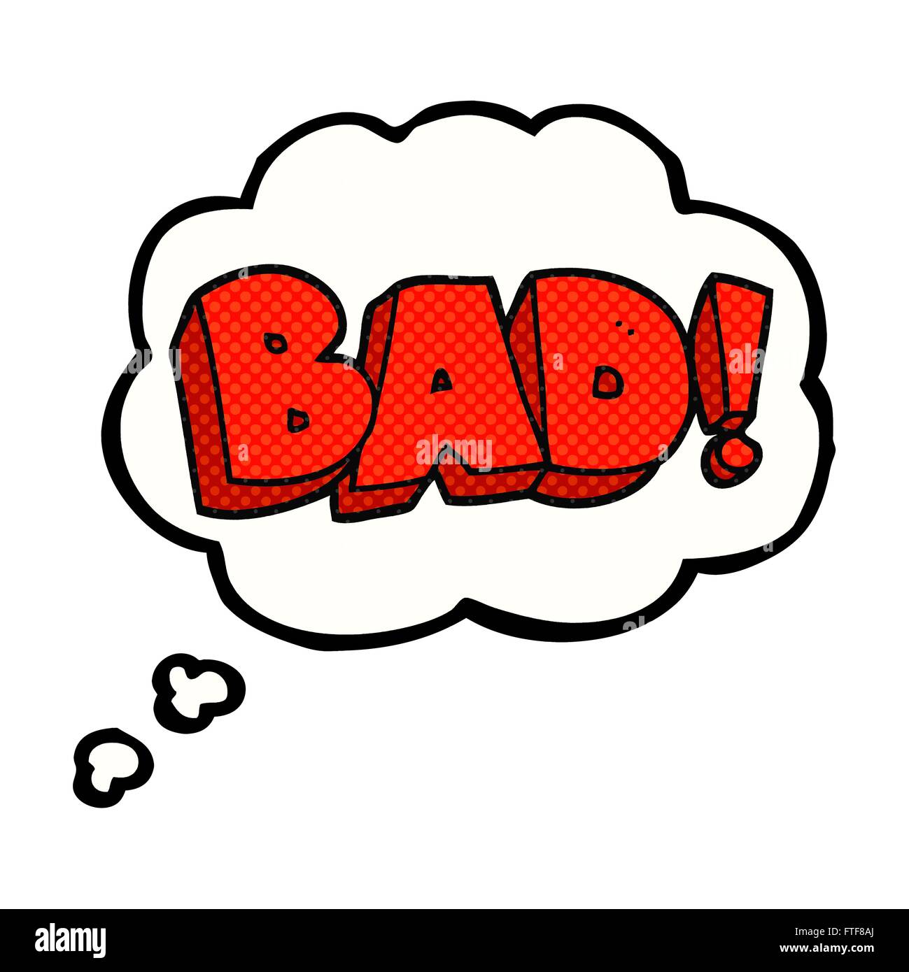 freehand drawn thought bubble cartoon Bad symbol Stock Vector Image ...