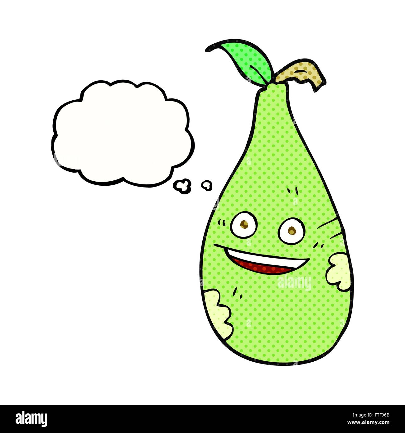 freehand drawn thought bubble cartoon pear Stock Vector Image & Art - Alamy