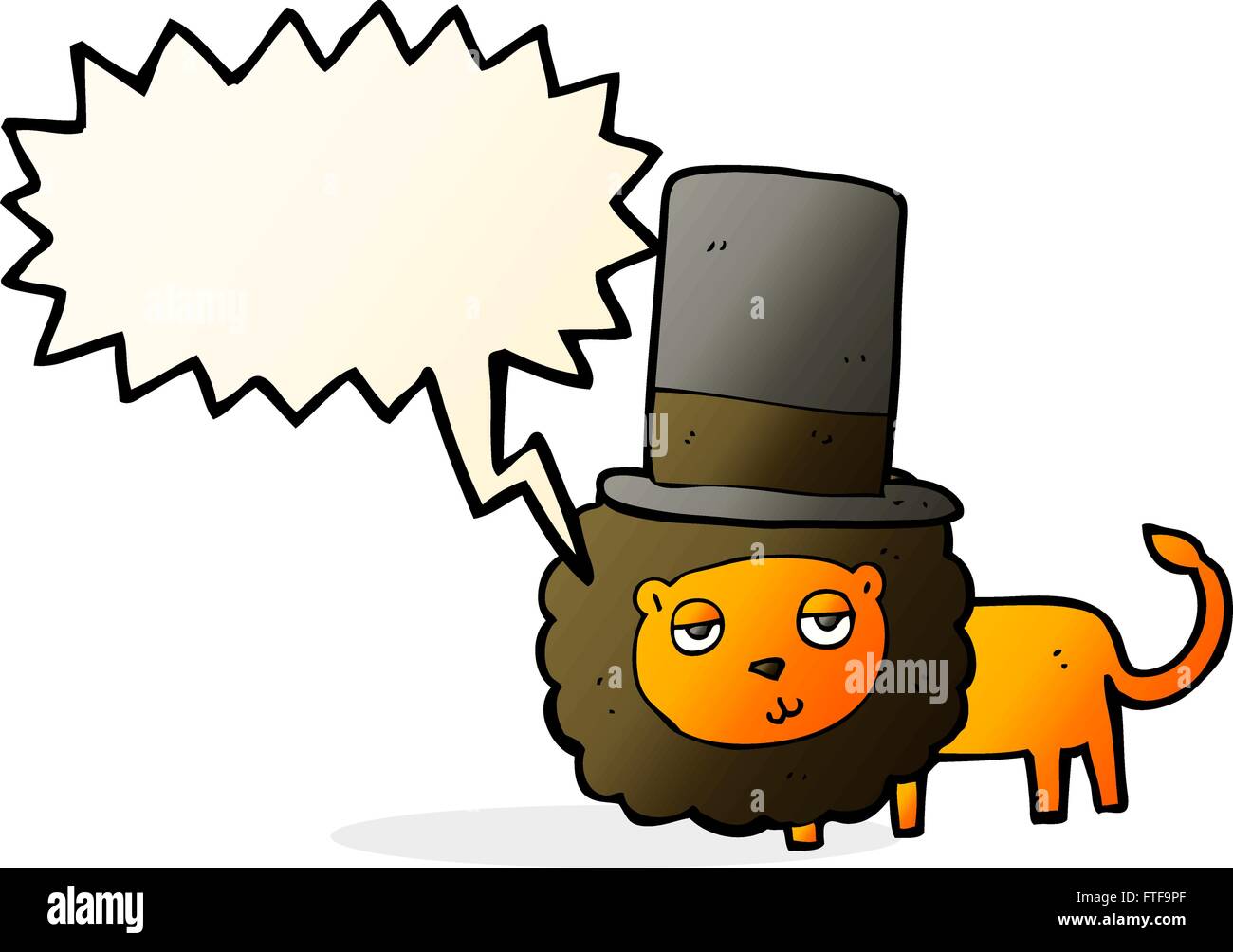 Cartoon lion in top hat hi-res stock photography and images - Alamy