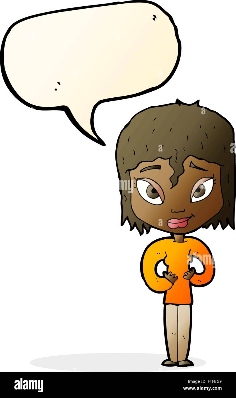 Cartoon satisfied woman bubble hi-res stock photography and images - Alamy