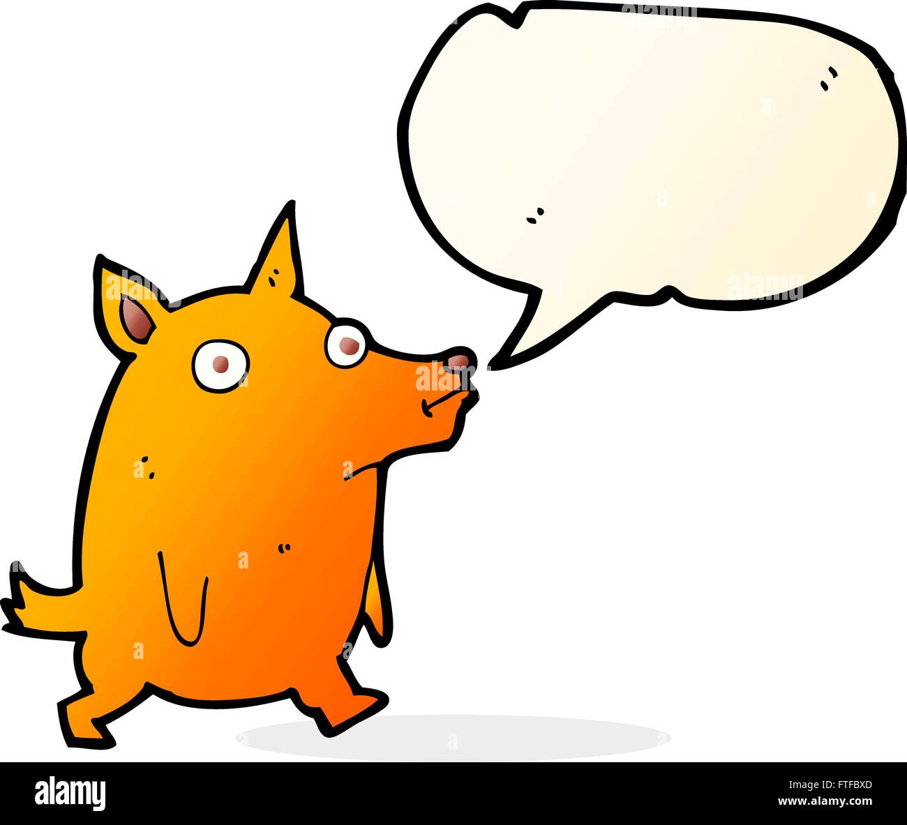 cartoon funny little dog with speech bubble Stock Vector Image & Art ...