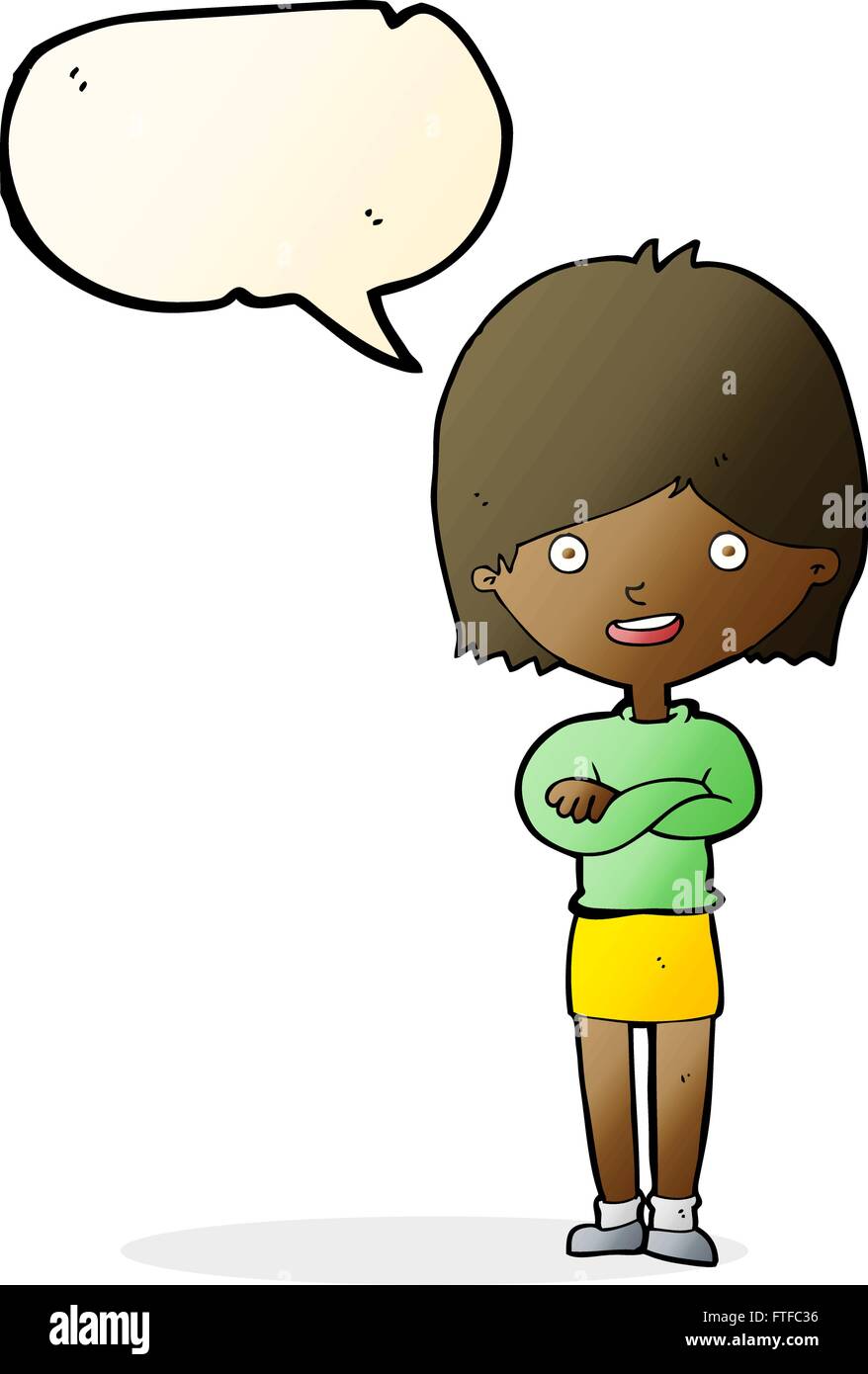 Cartoon satisfied woman bubble hi-res stock photography and images - Alamy
