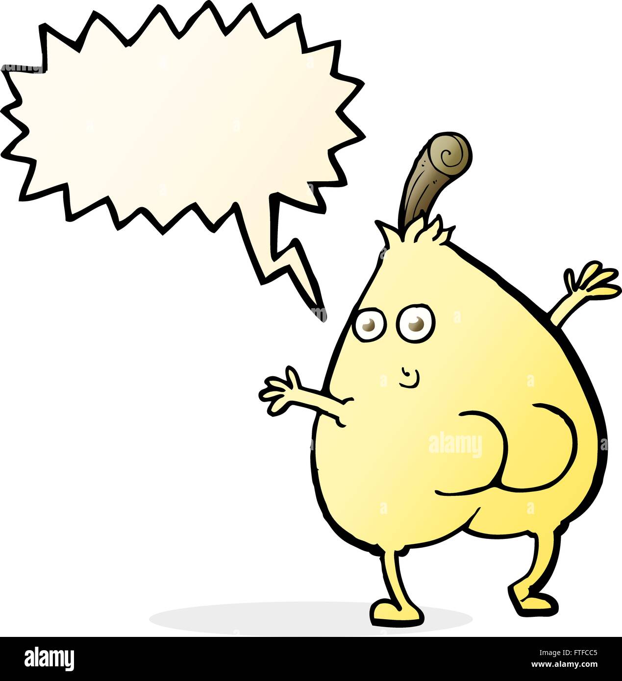 a nice pear cartoon with speech bubble Stock Vector Image & Art - Alamy