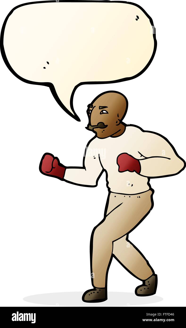cartoon boxer with speech bubble Stock Vector Image & Art - Alamy