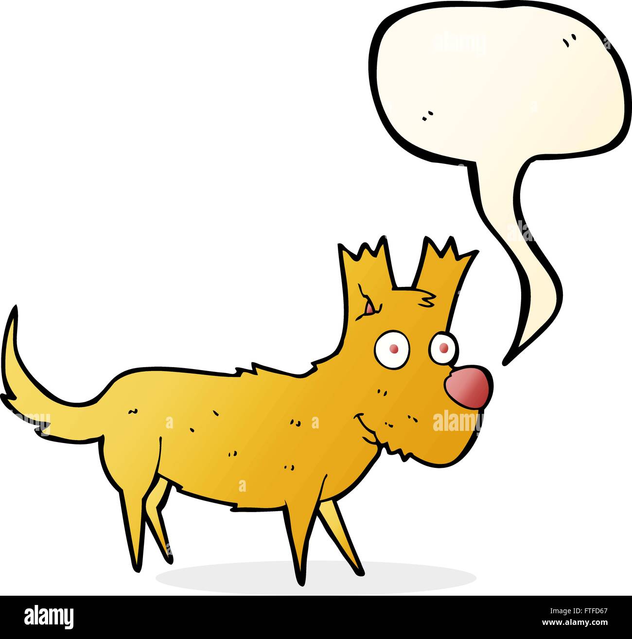 cartoon cute little dog with speech bubble Stock Vector Image & Art - Alamy
