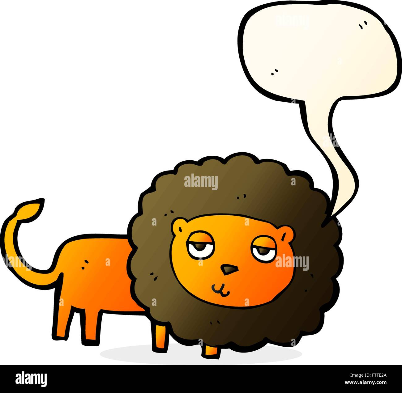 cartoon lion with speech bubble Stock Vector Image & Art - Alamy