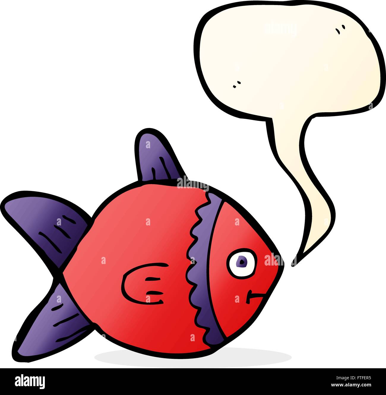 cartoon fish with speech bubble Stock Vector Image & Art - Alamy