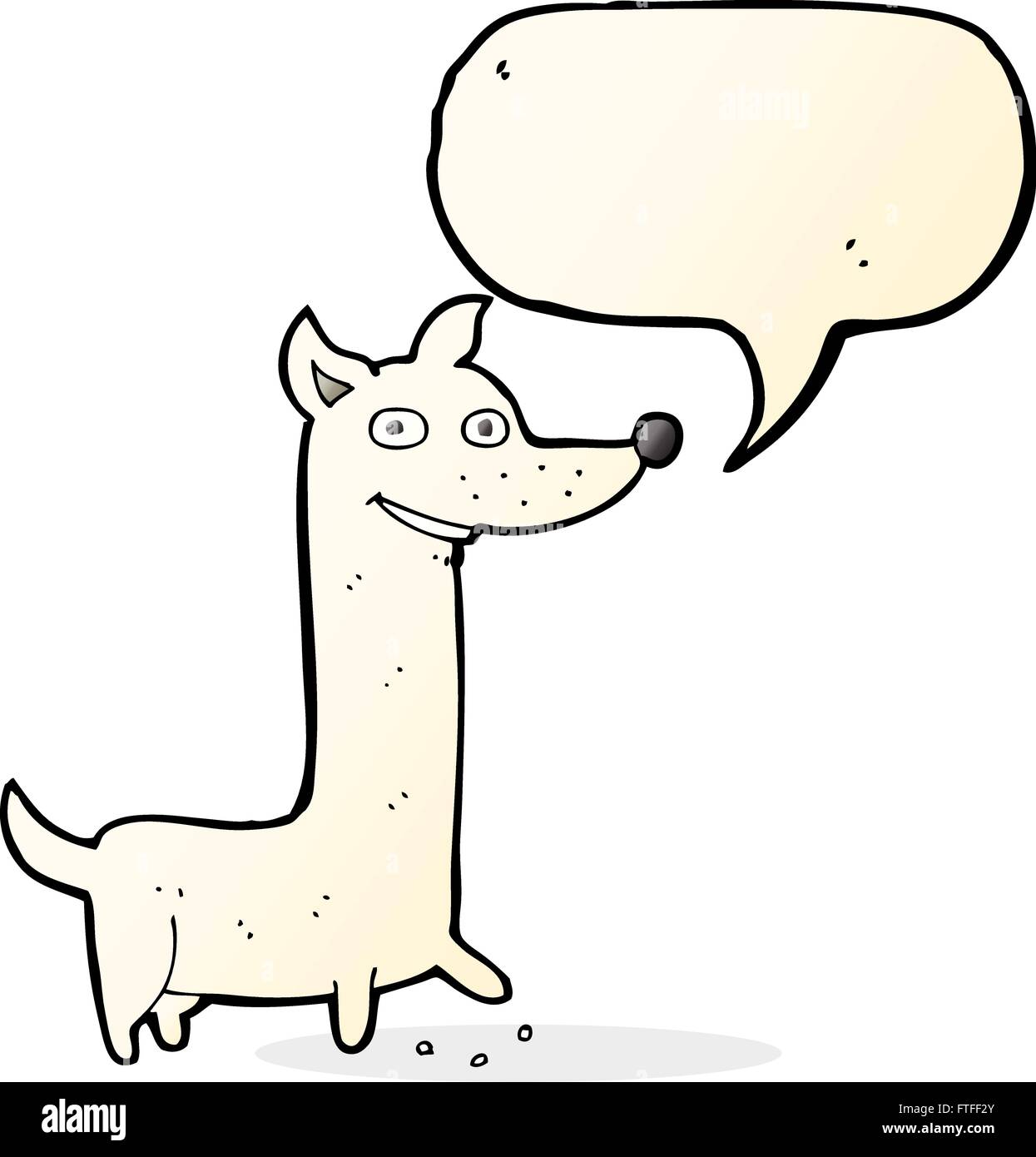 funny cartoon dog with speech bubble Stock Vector Image & Art - Alamy