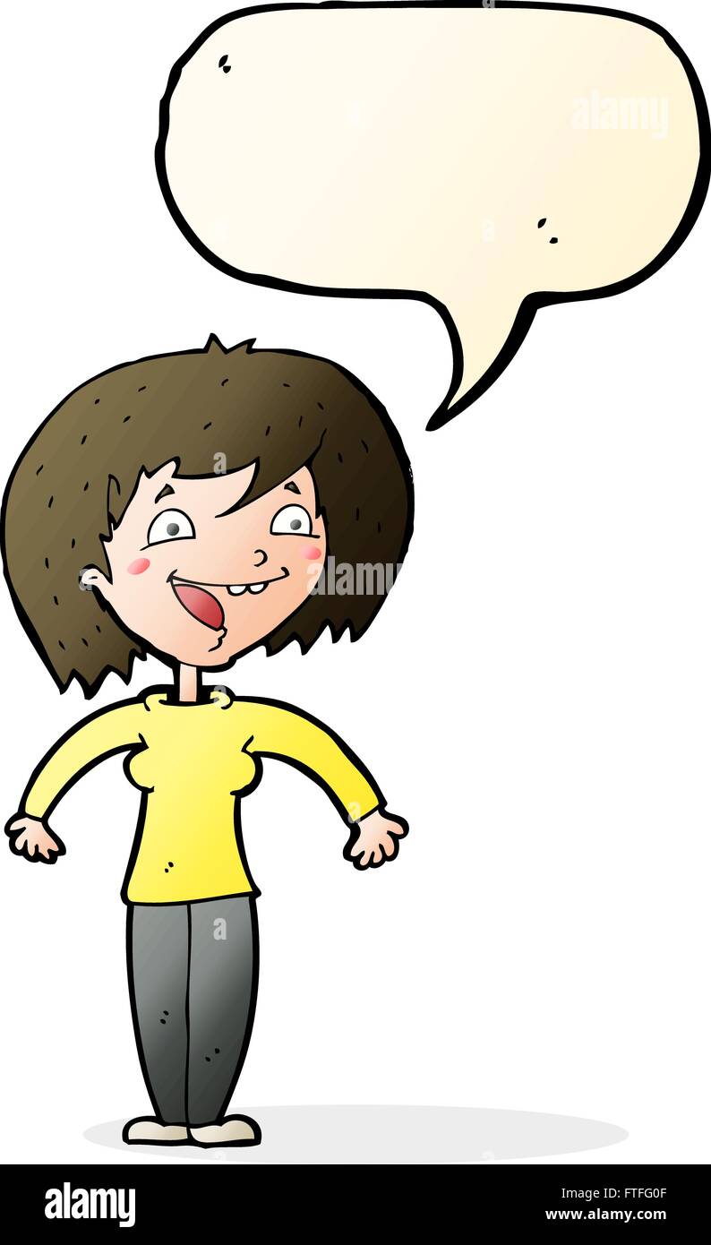 Cartoon excited woman bubble hi-res stock photography and images - Alamy