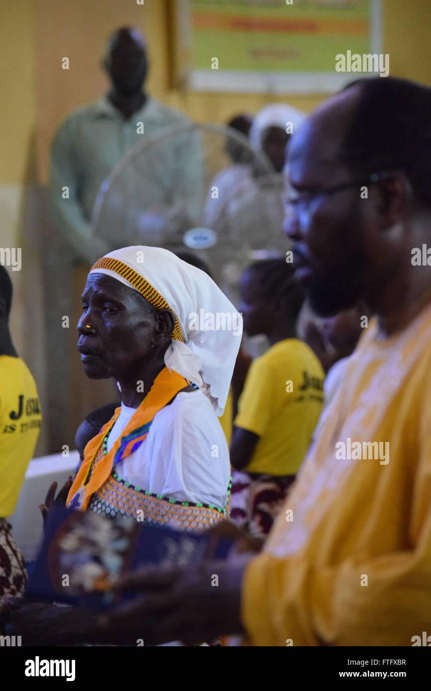 Juba, South Sudan. 27th Mar, 2016. President of South Sudan, Salva Kiir Mayardit attended Easter Sunday mass in St Theresa Cathedral. © Samir Bol/ZUMA Wire/Alamy Live News Stock Photo