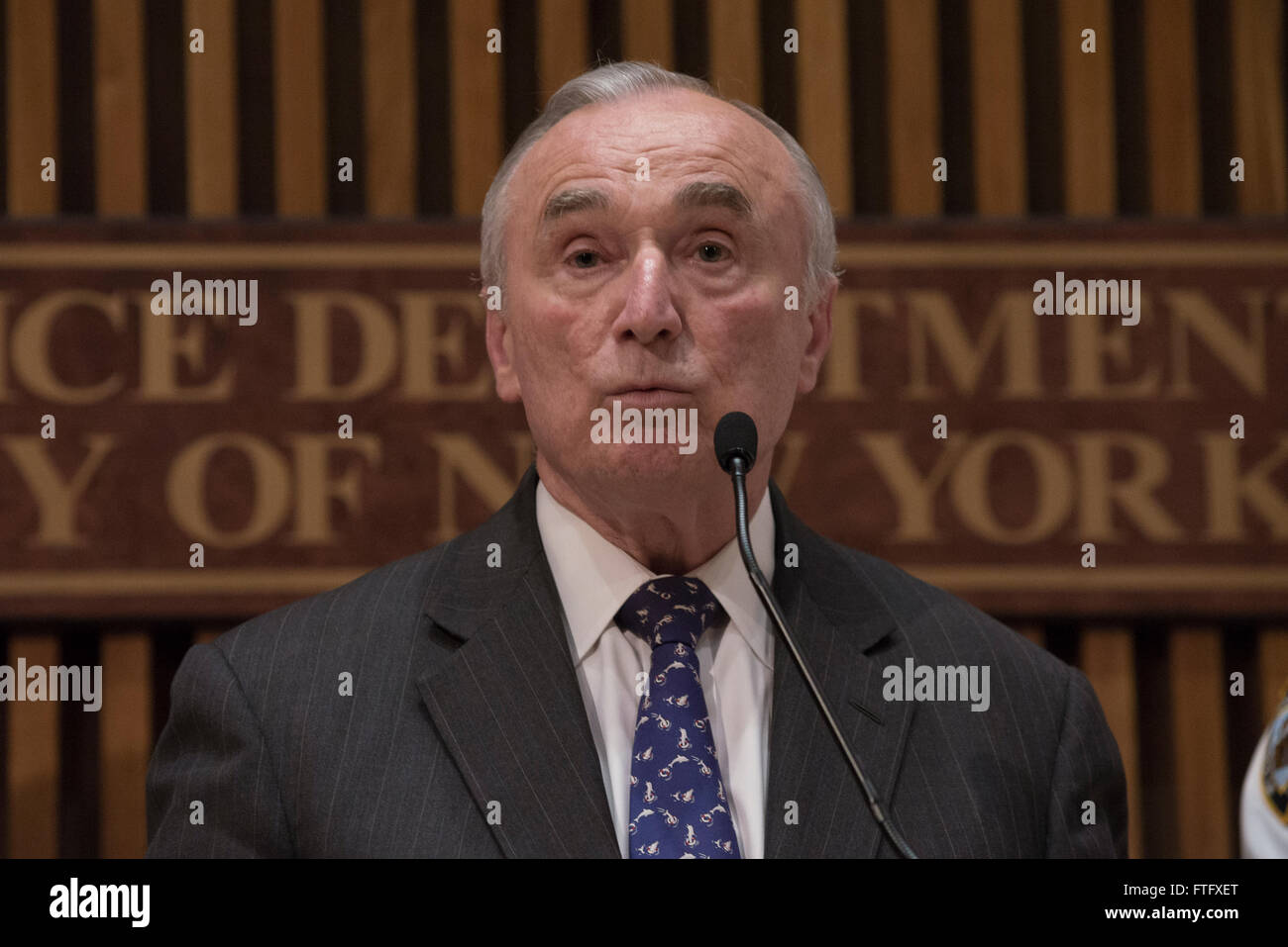 New York, United States. 28th Mar, 2016. NYPD Commissioner William ...