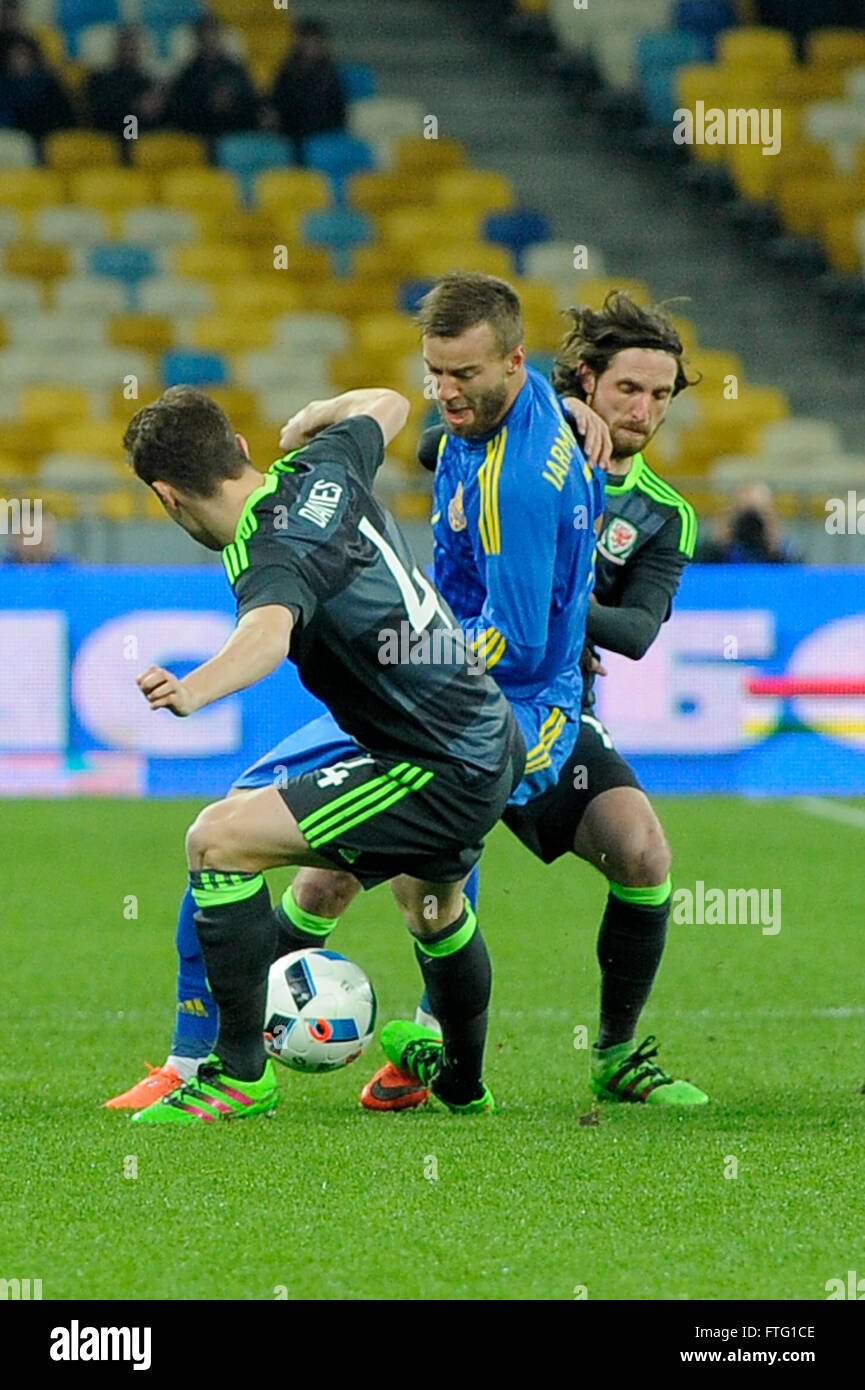 Ukraine vs. Wales. UEFA friendly game Stock Photo