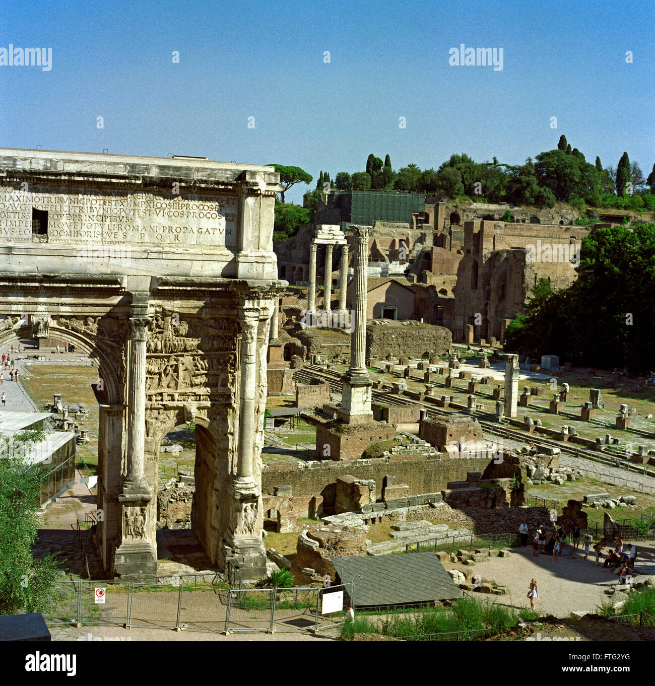Italy, Rome, The Forum, Arch of Septimius Severus Stock Photo