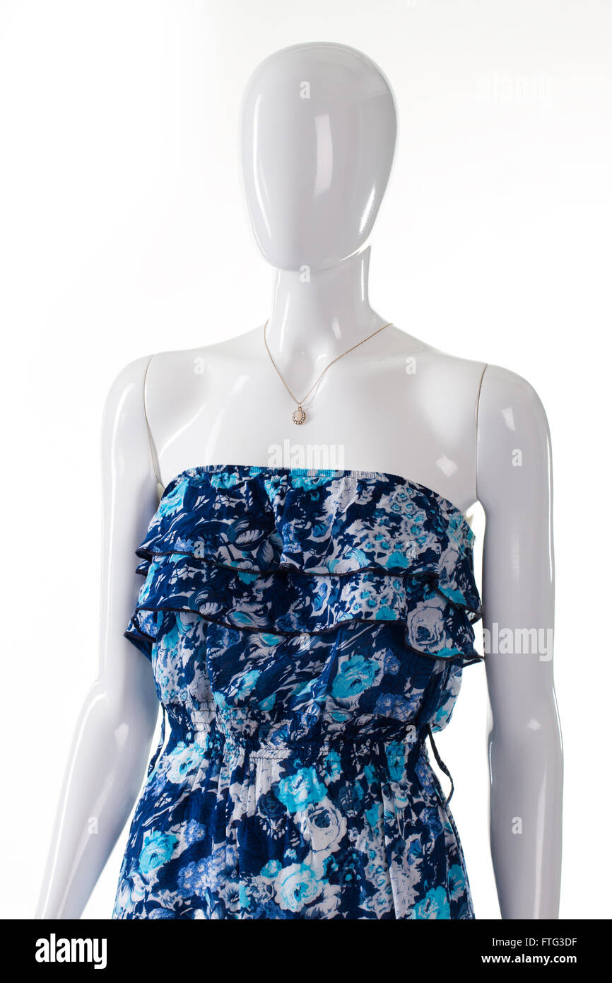 Jewelry and dress on mannequin Stock Photo Alamy