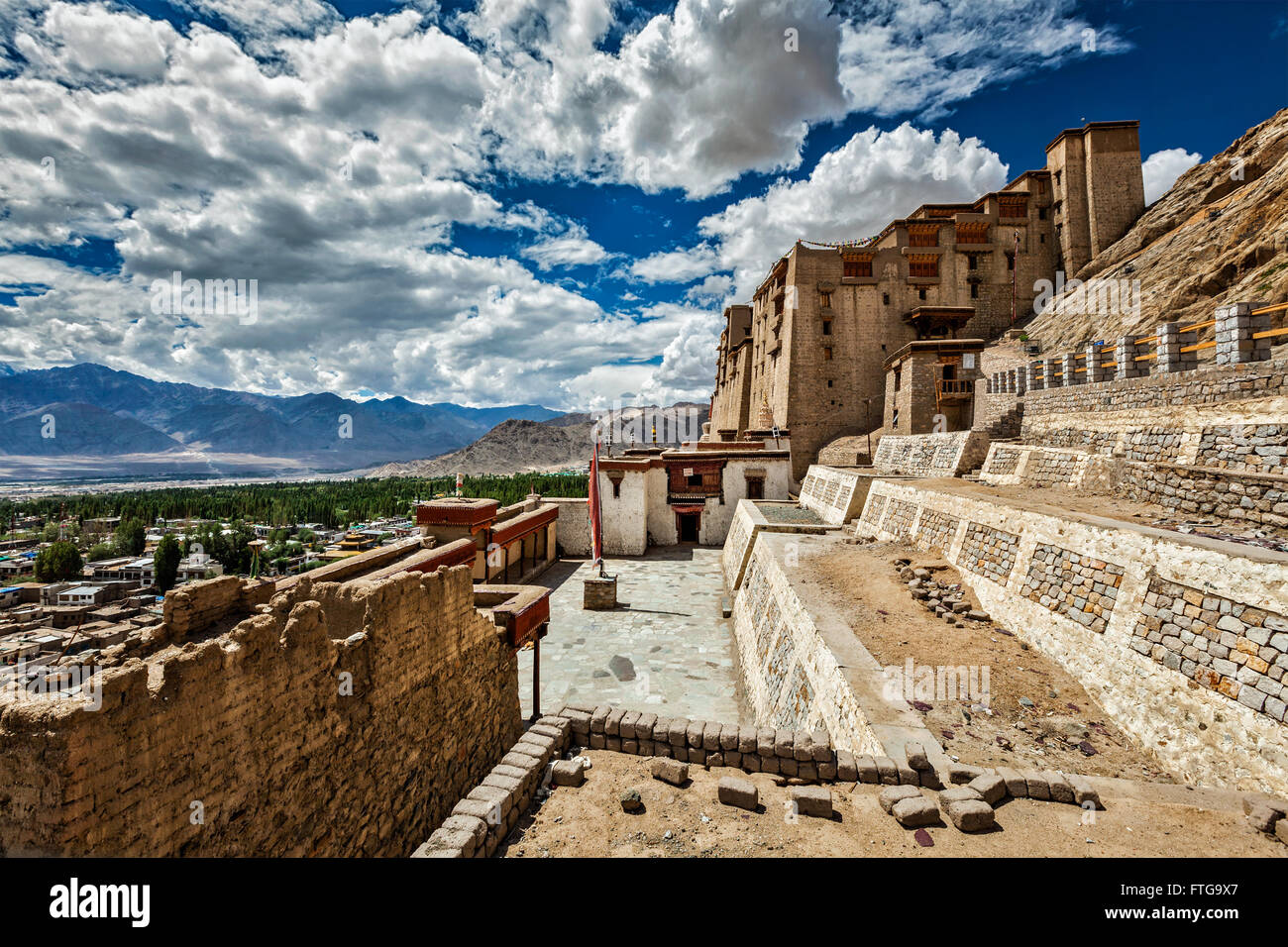 Leh palace, Ladakh, India Stock Photo