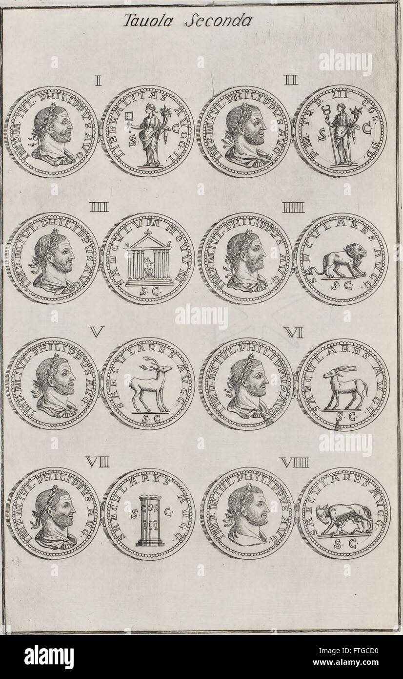 I cesari in oro - raccolti nel Farnese museo, e pubblicati colle loro congrue interpretazioni (1694) Stock Photo