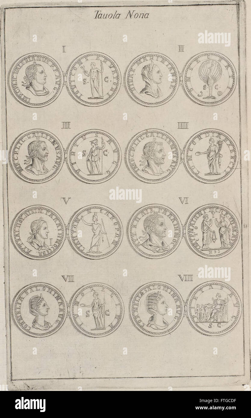 I cesari in oro - raccolti nel Farnese museo, e pubblicati colle loro congrue interpretazioni (1694) Stock Photo