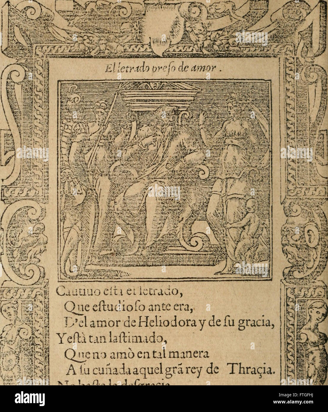 Los emblemas de Alciato - traducidos en rhimas espaC3B1olas (1549) Stock Photo