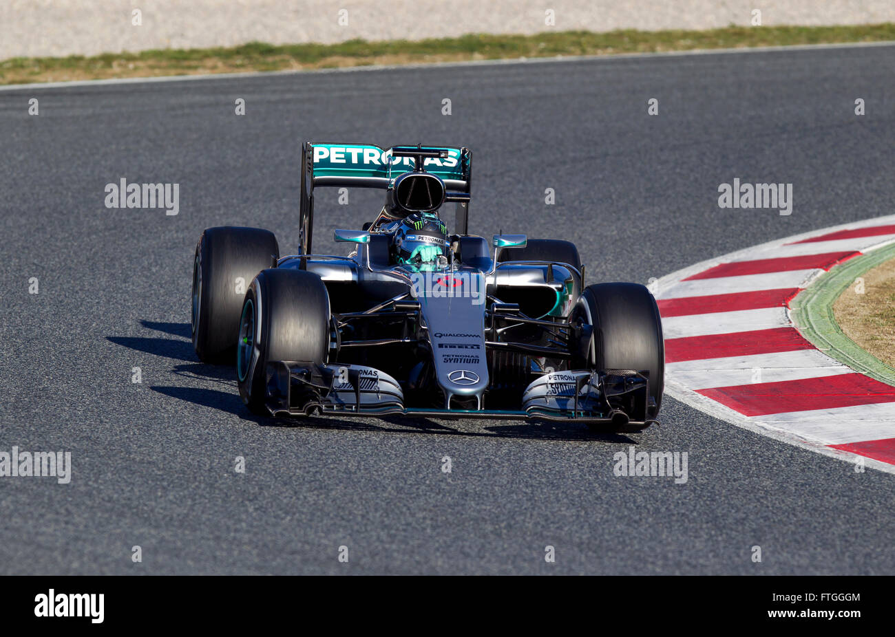 F1 TESTING BARCELONA - CIRCUIT DE CATALUNYA- 1ST MARCH 2016, Nico Rosberg Stock Photo