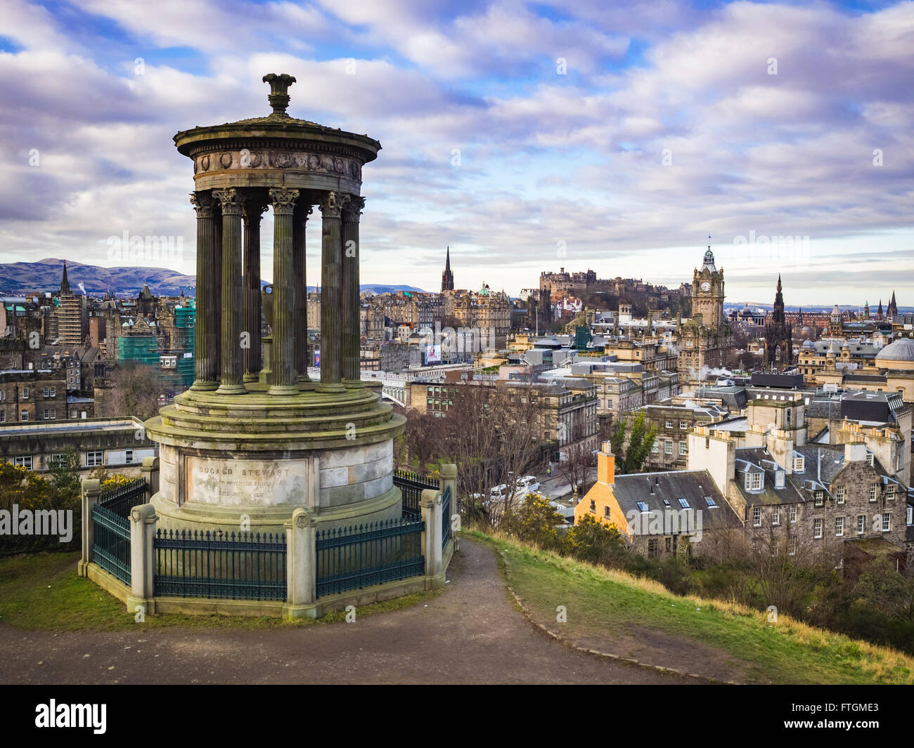 Edinburgh from Calton Hill Stock Photo