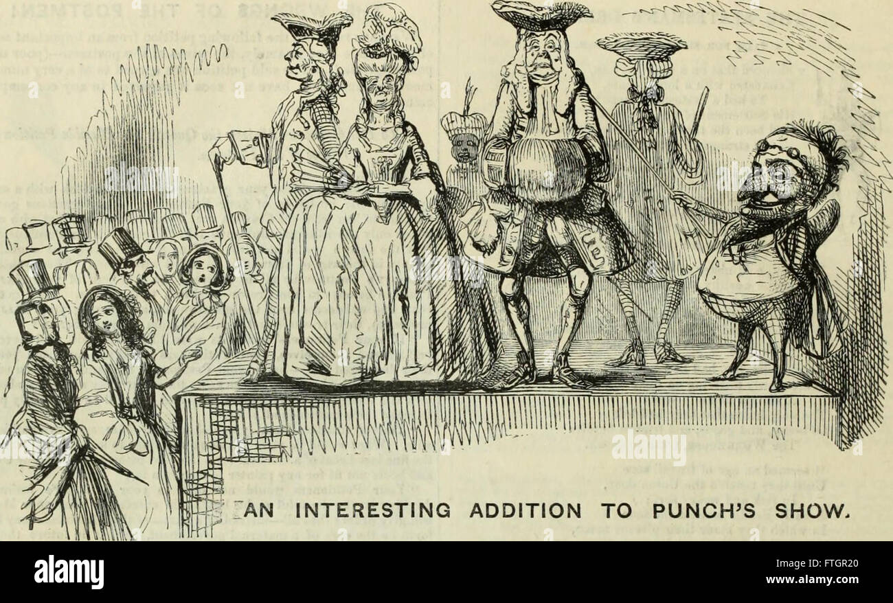 A 1841 edition of Punch, a British satirical magazine, offering humor ...