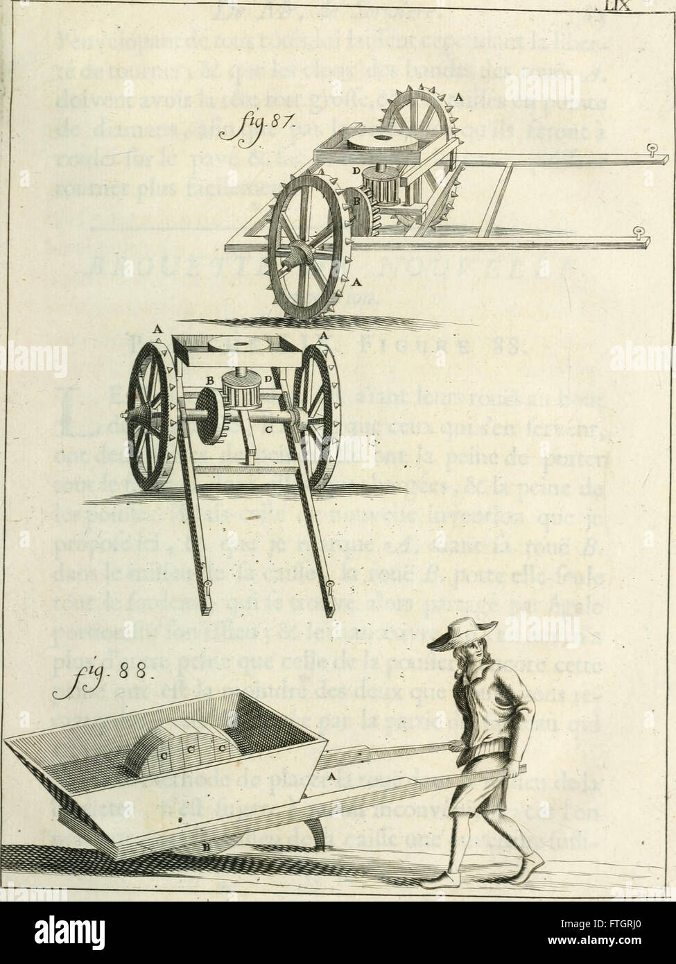 Recueil d'ouvrages curieux de mathematique et de mecanique; ou, Description du cabinet de monsieur Grollier de Serviere. Avec prC3A8s de 100 planches en taille-douce (1751) Stock Photo