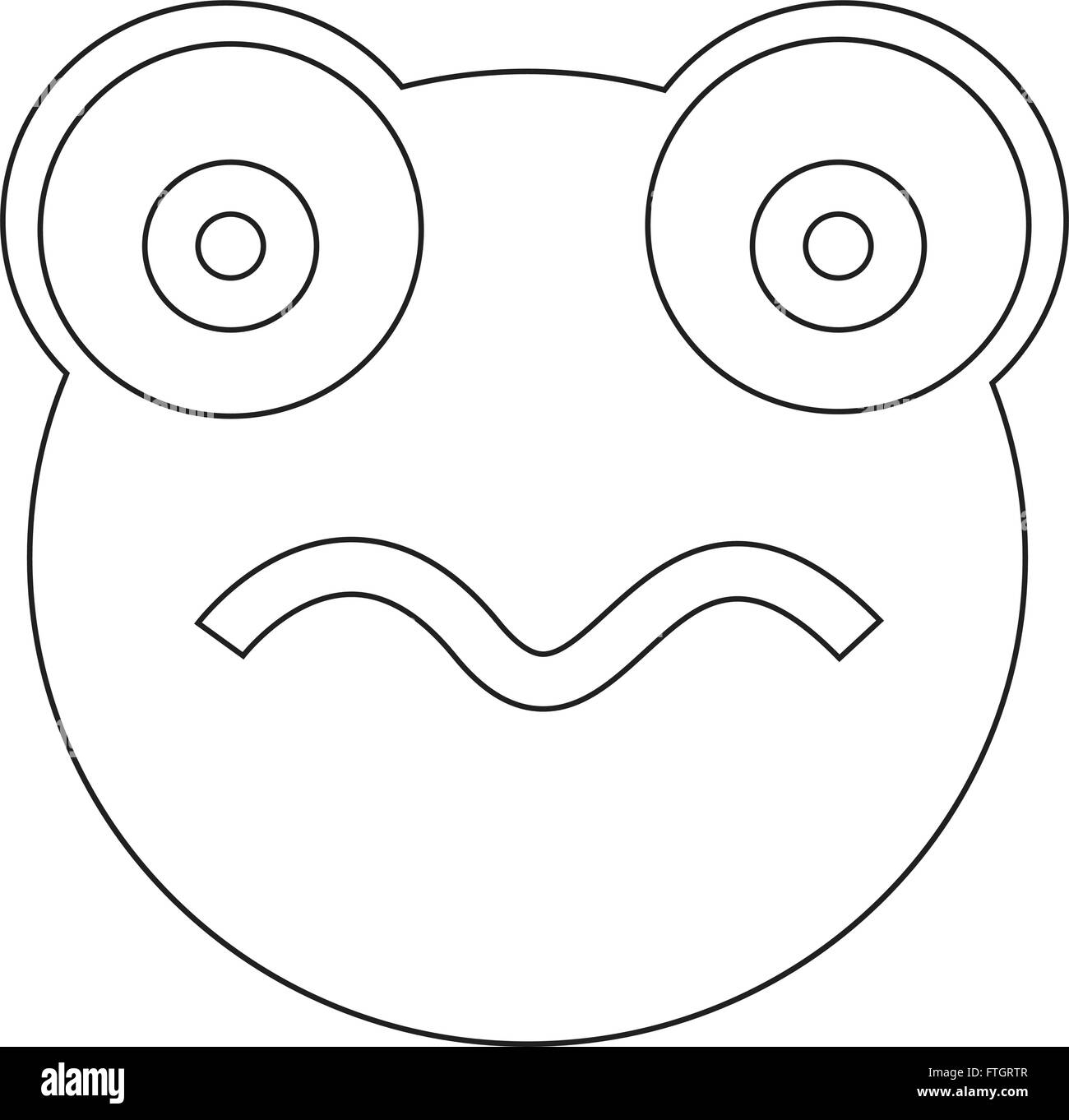 Frog emotion Icon Illustration sign design Stock Vector