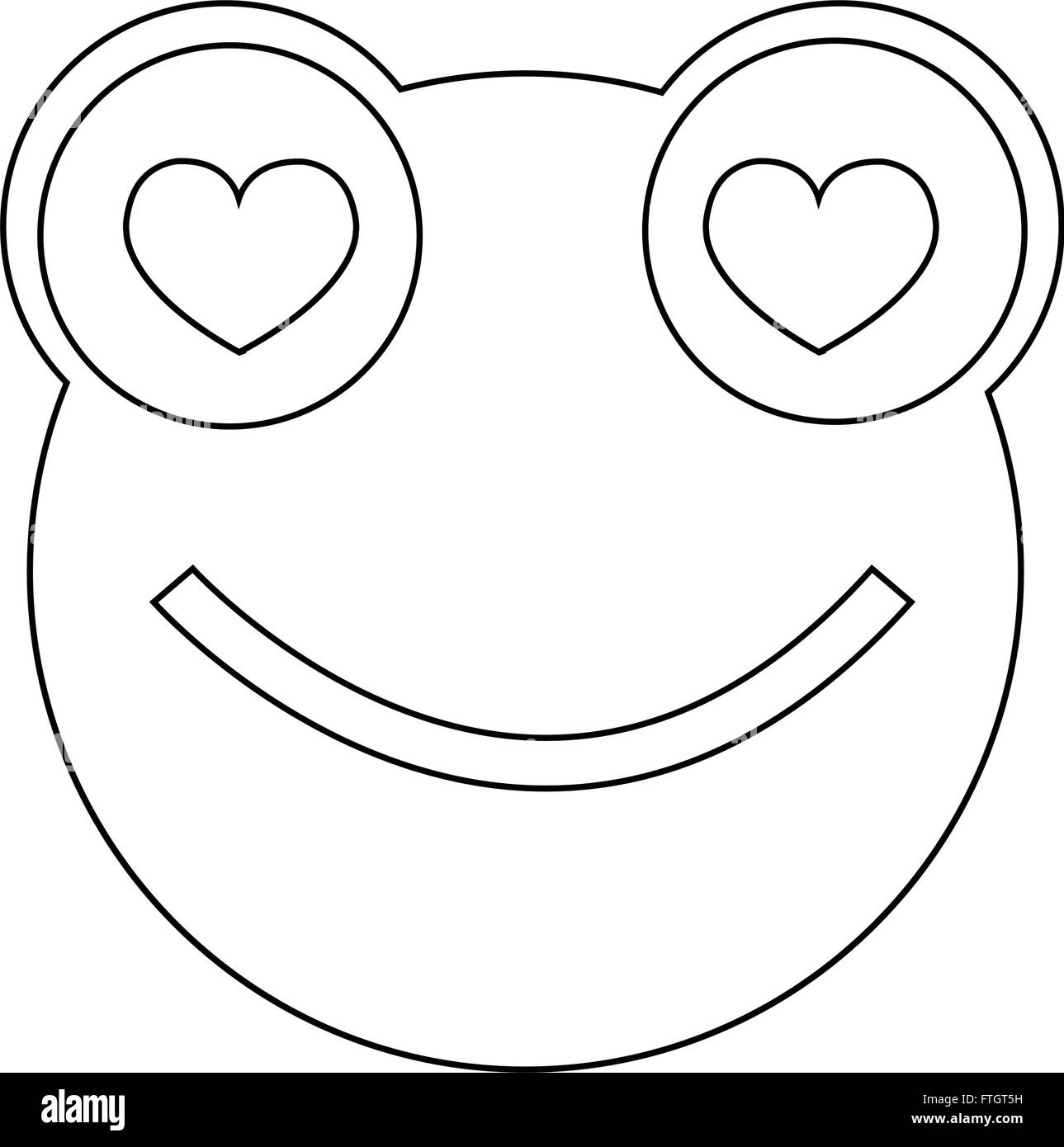 Frog emotion Icon Illustration sign design Stock Vector