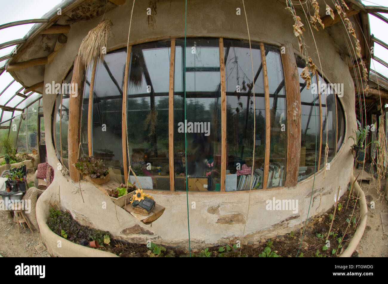 Lammas eco village at Tir Y Gafel,Pembrokeshire,Wales,UK, showing the home of the Dale family of