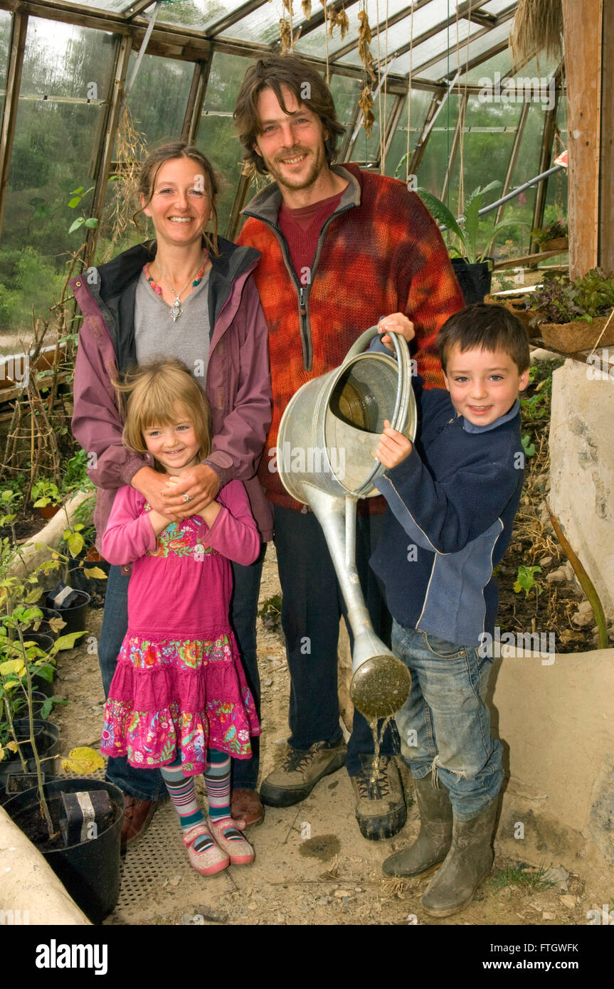Lammas eco village at Tir Y Gafel,Pembrokeshire,Wales,UK, showing the home of the Dale family of
