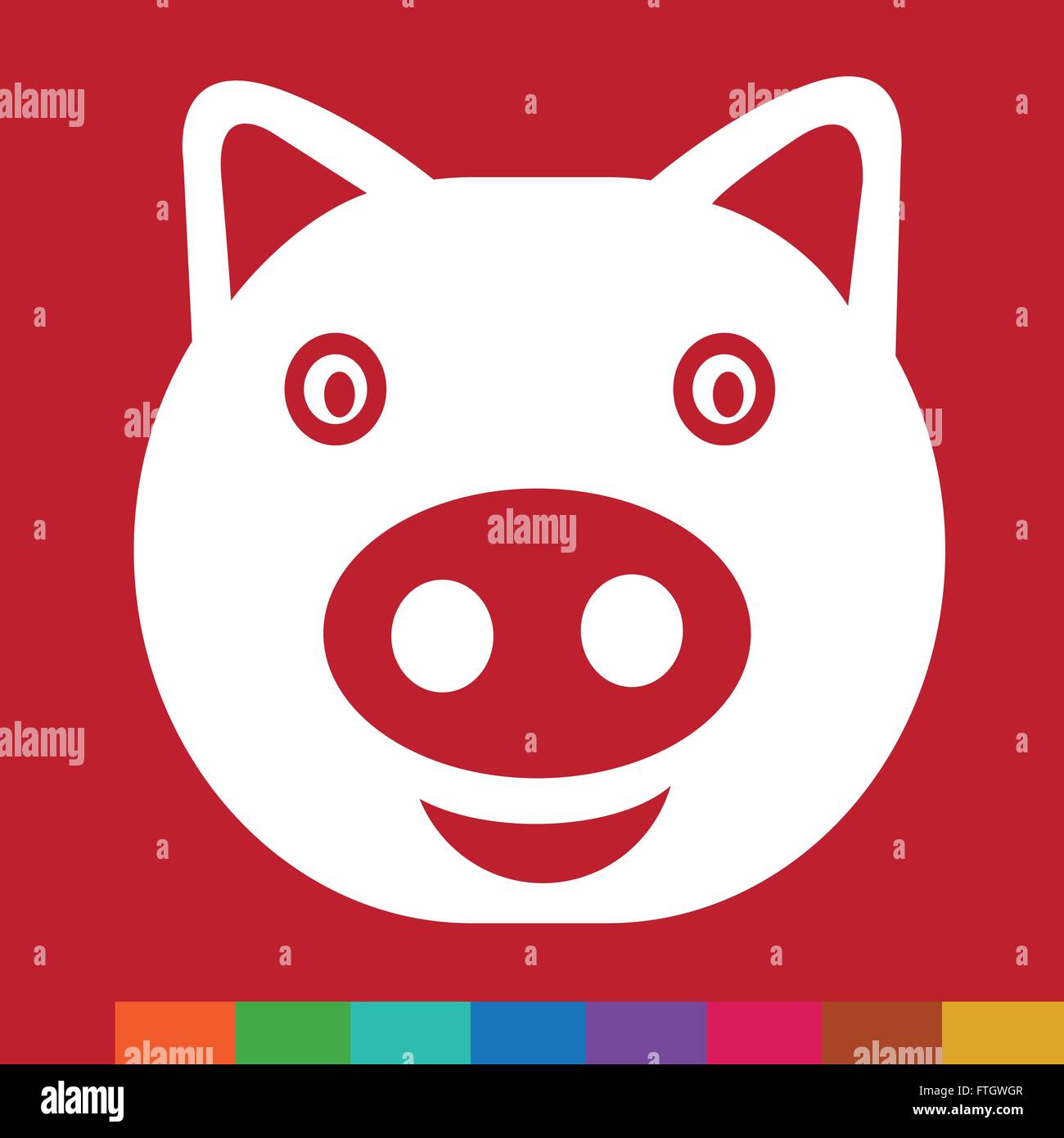 Cute pig emotion Icon Illustration sign design Stock Vector Image & Art ...