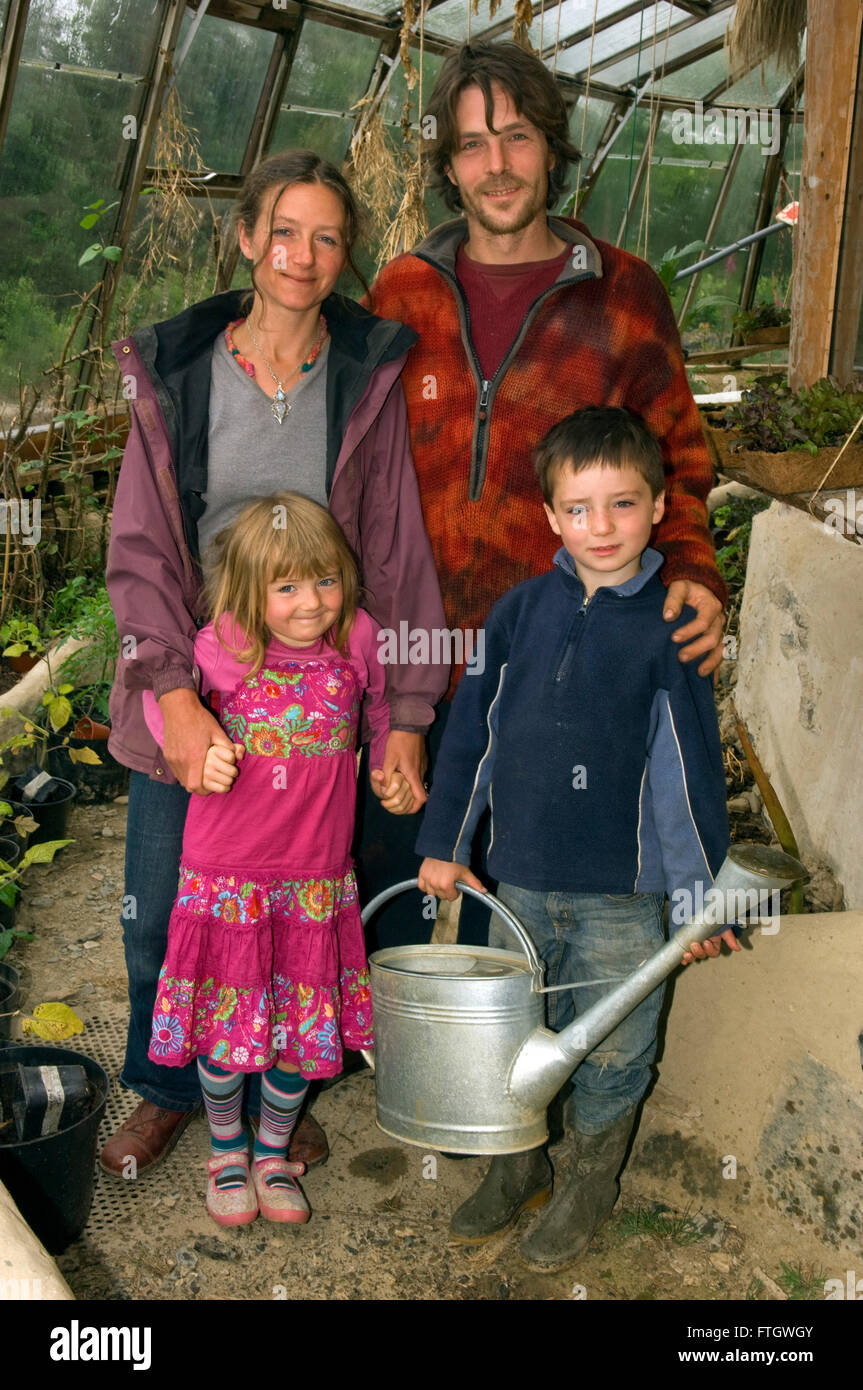 Lammas eco village at Tir Y Gafel,Pembrokeshire,Wales,UK, showing the home of the Dale family of