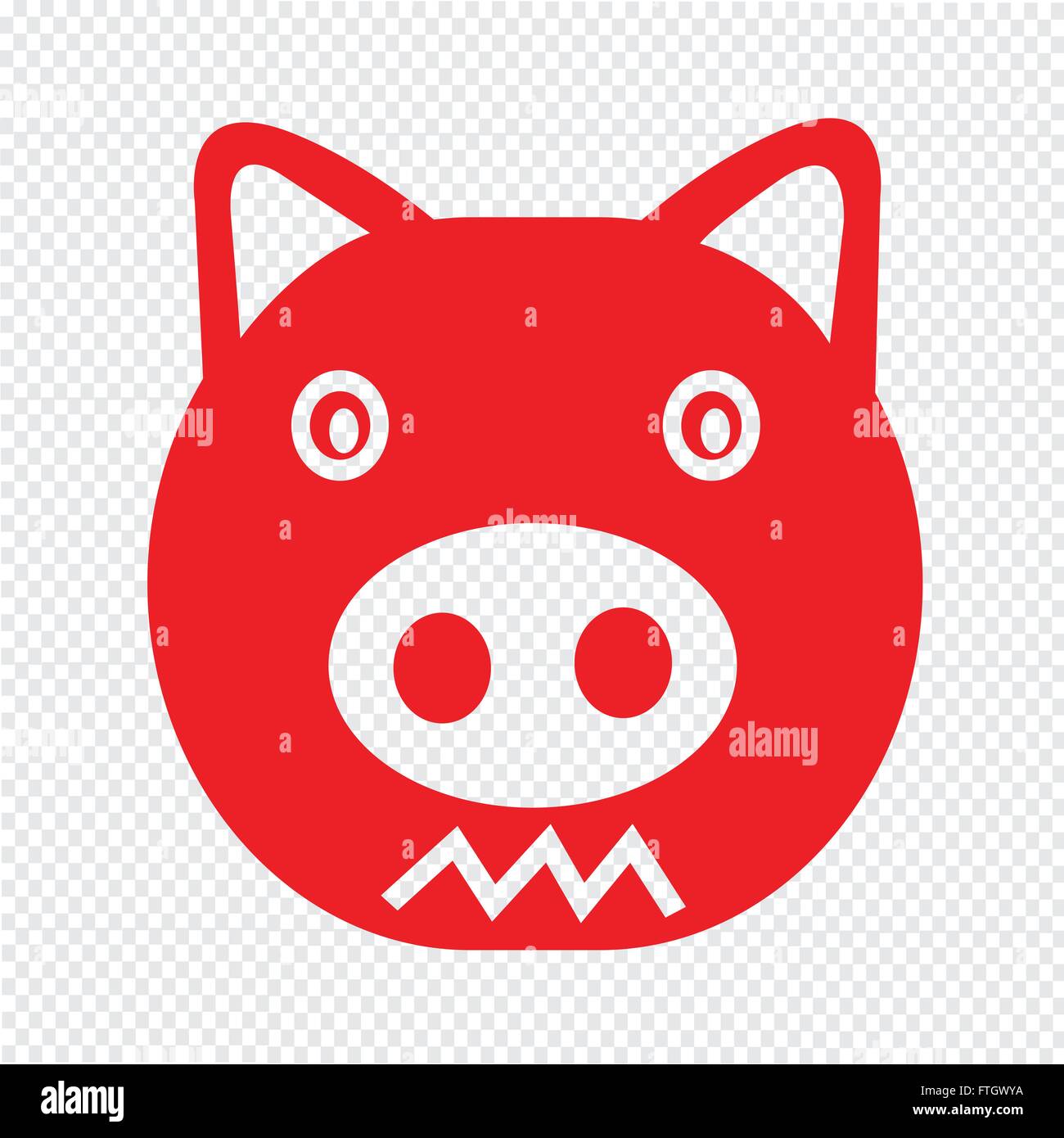 Cute pig emotion Icon Illustration sign design Stock Vector Image & Art ...