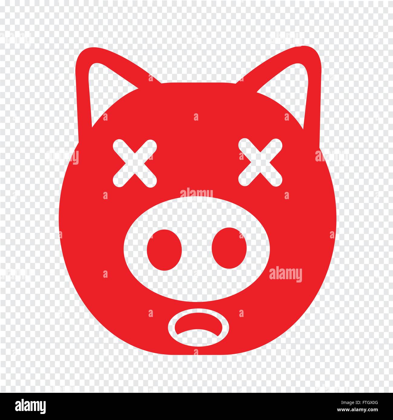 Cute pig emotion Icon Illustration sign design Stock Vector Image & Art ...