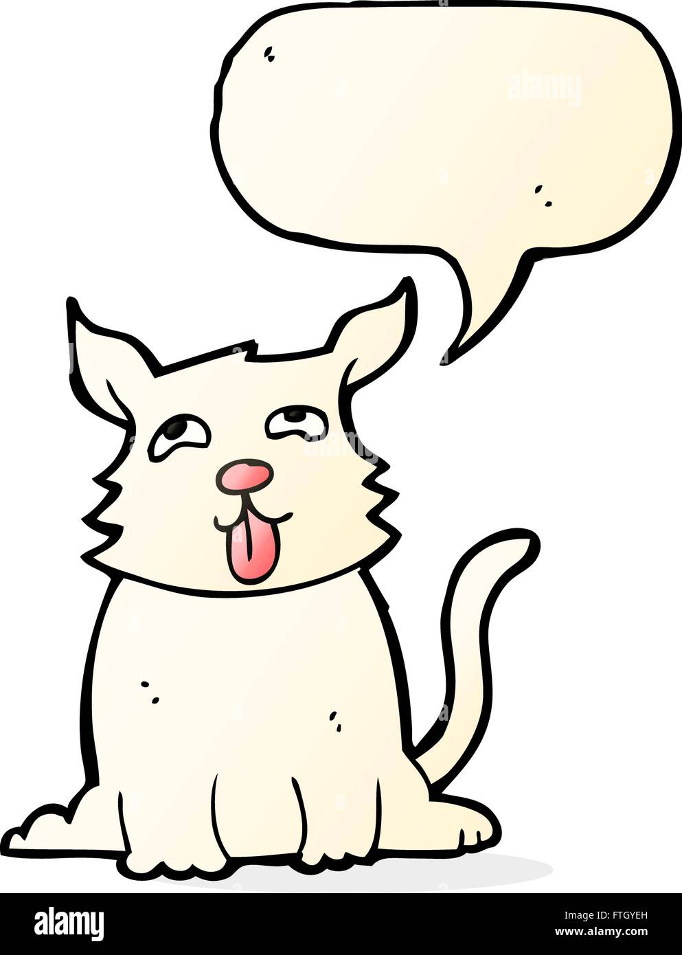 cartoon happy dog with speech bubble Stock Vector Image & Art - Alamy