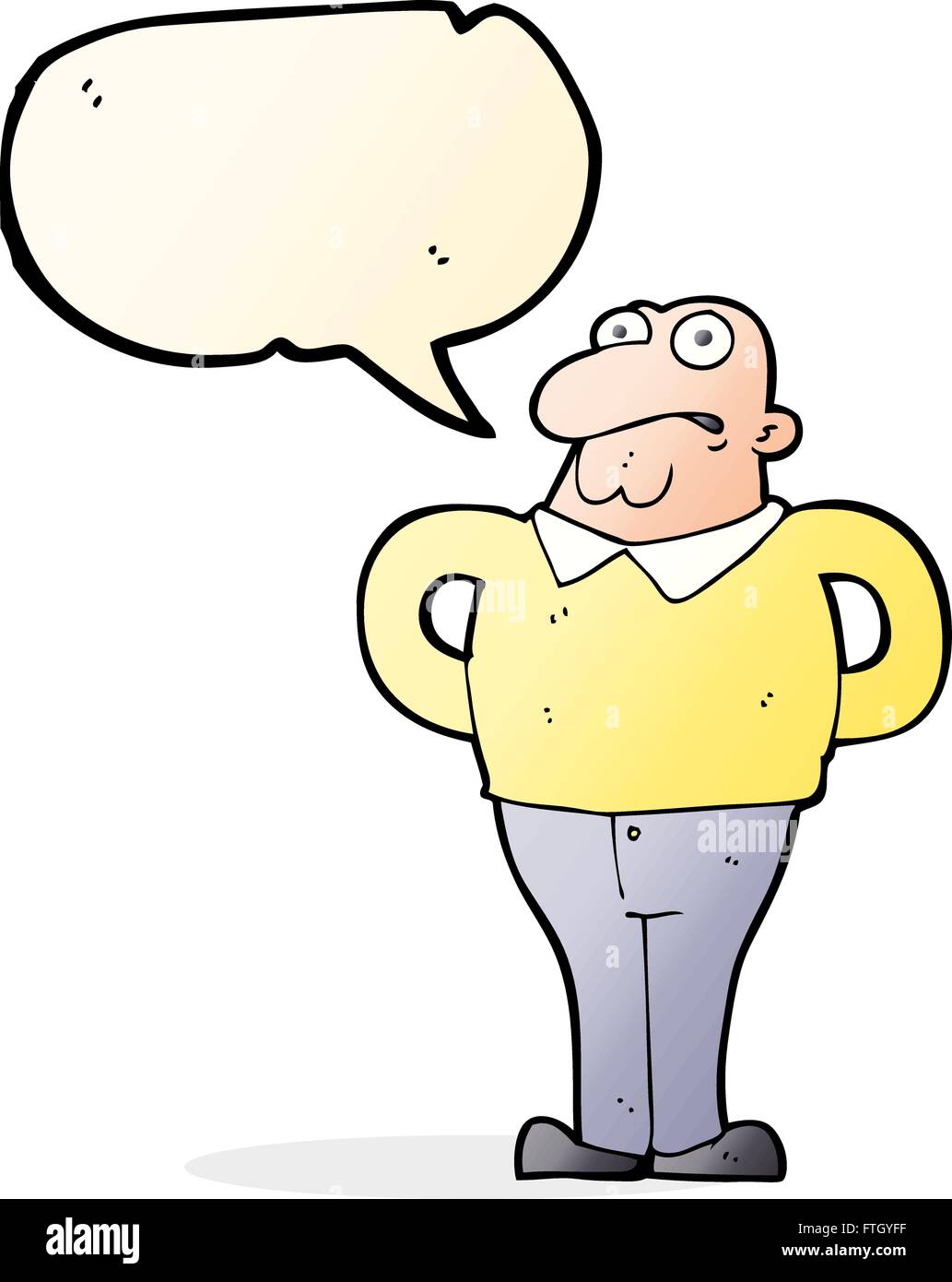 cartoon worried man with speech bubble Stock Vector Image & Art - Alamy