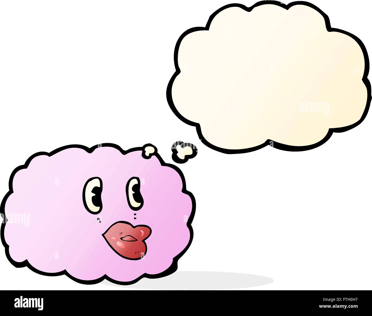 cartoon cloud symbol with thought bubble Stock Vector Image & Art - Alamy