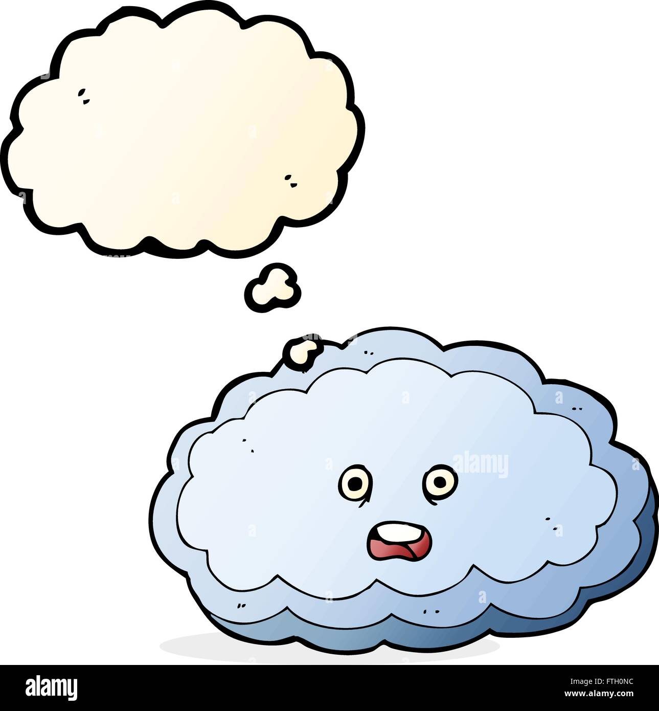 cartoon decorative cloud with thought bubble Stock Vector Image & Art ...