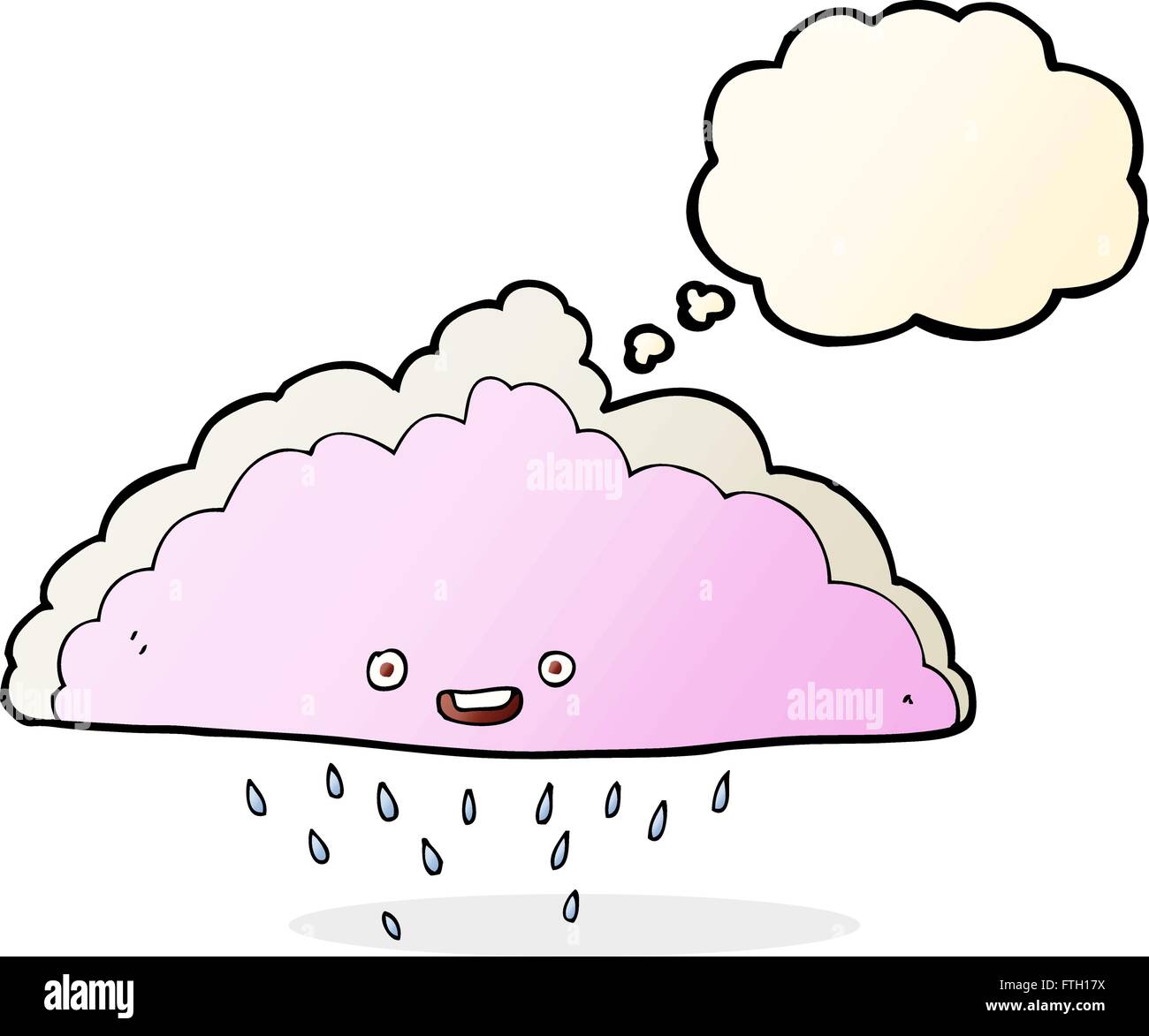 cartoon rain cloud with thought bubble Stock Vector Image & Art - Alamy