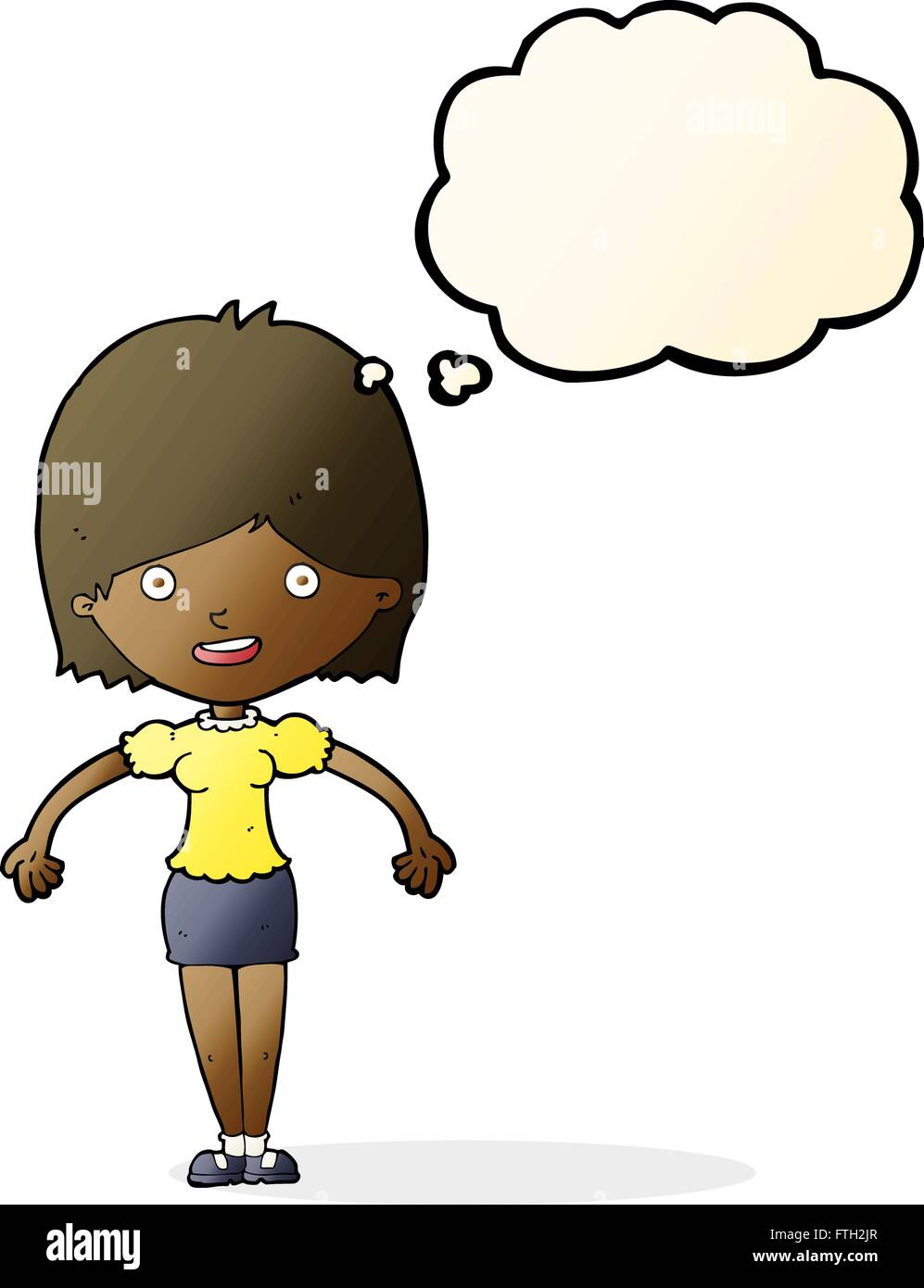 Cartoon excited woman bubble hi-res stock photography and images - Alamy
