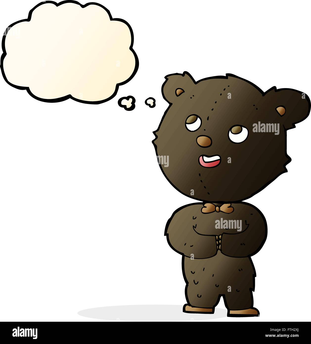 cartoon cute teddy bear with thought bubble Stock Vector Image & Art ...